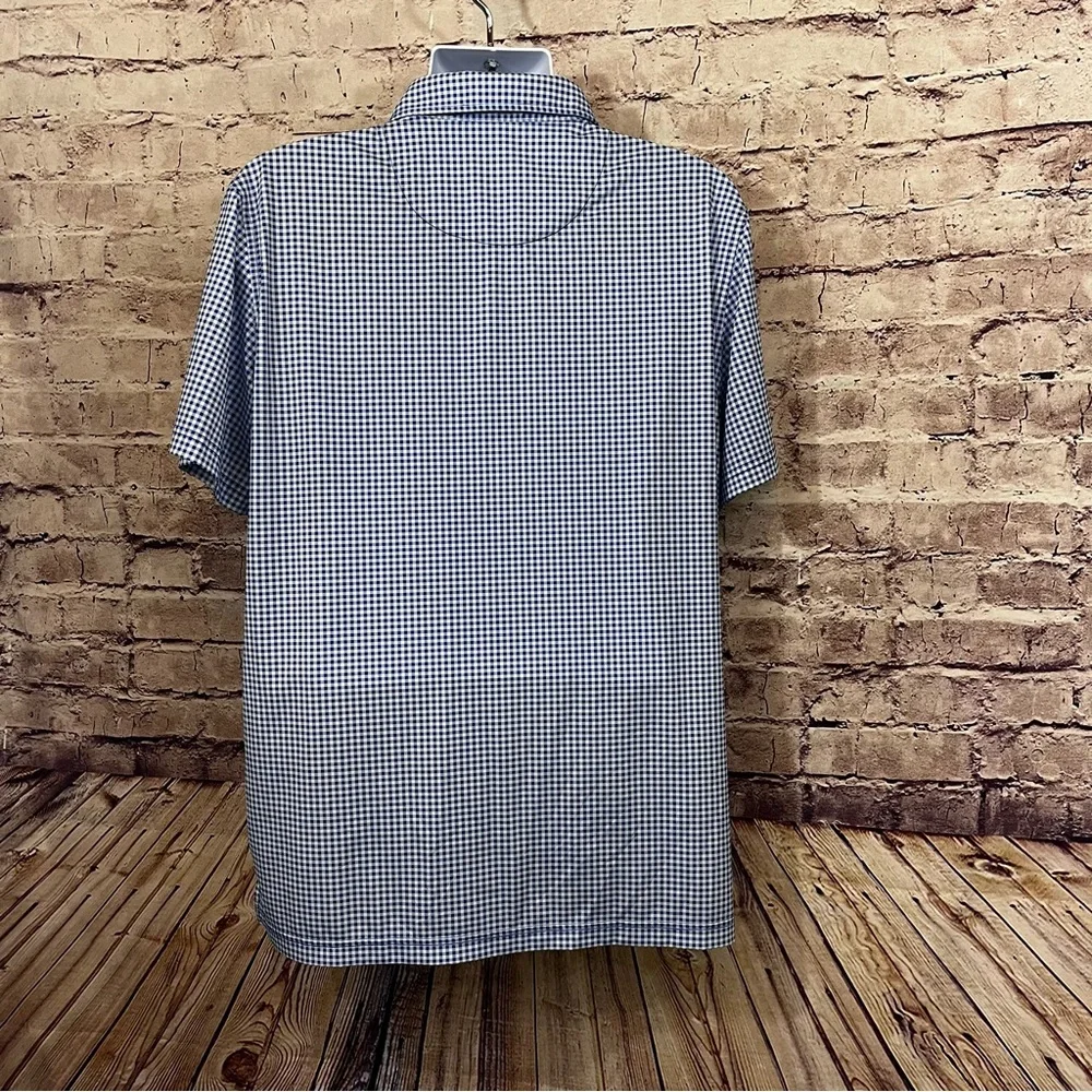Donald Ross Sport Blue Check Short Sleeve Polo - Picture 3 of 9
